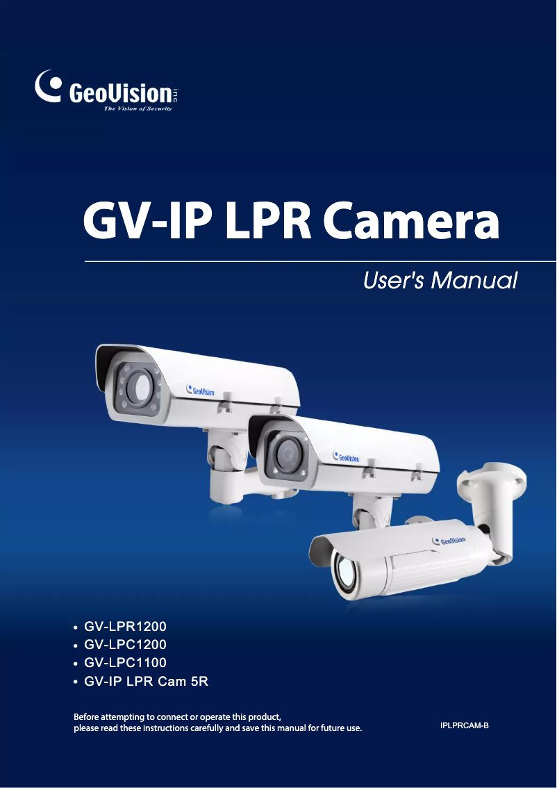 Página 1 del manual Manual de usuario Geovision GV-IP LPR