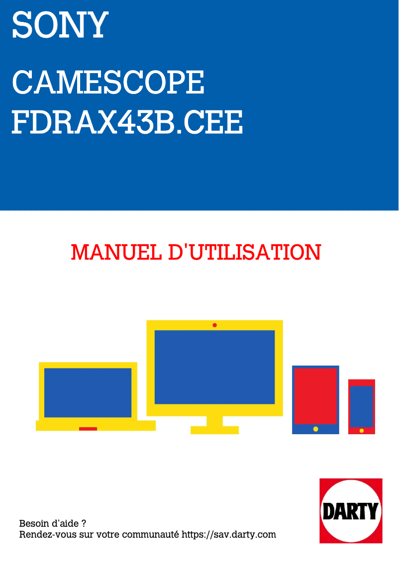 Page n°1 - Manuel utilisateur Sony Handycam FDR-AX43