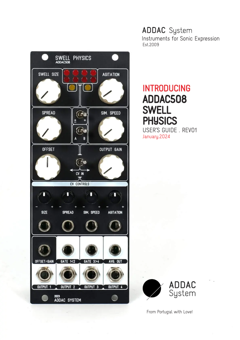 Page 1 de la notice Manuel utilisateur ADDAC System ADDAC508