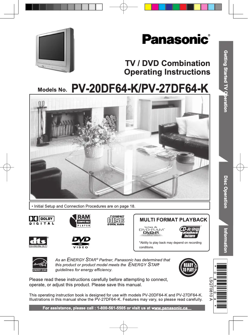 Página 1 del manual Manual de usuario Panasonic PV-27DF64K