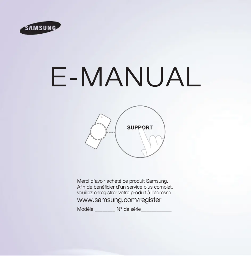 Page n°1 - Manuel utilisateur Samsung UE46ES6800S
