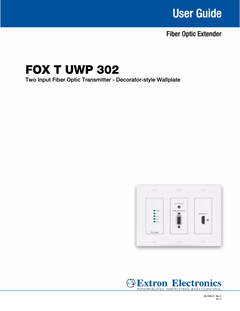 Image de la première page du manuel de l'appareil FOX T UWP 302 SM