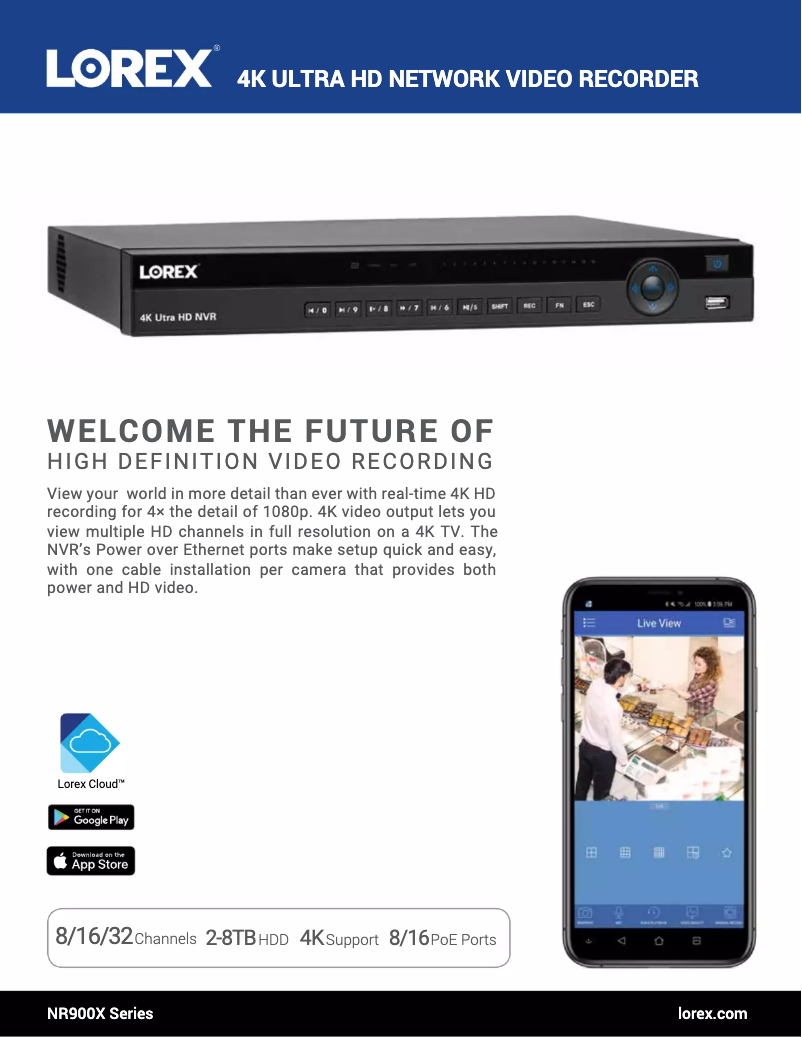 Image de la première page du manuel de l'appareil NR900X