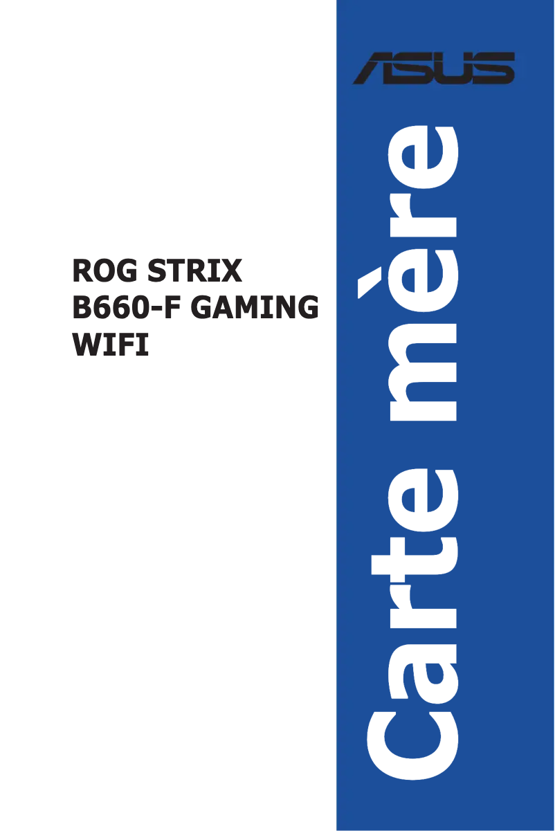 Page 1 de la notice Manuel utilisateur Asus ROG STRIX B660-F Gaming WIFI
