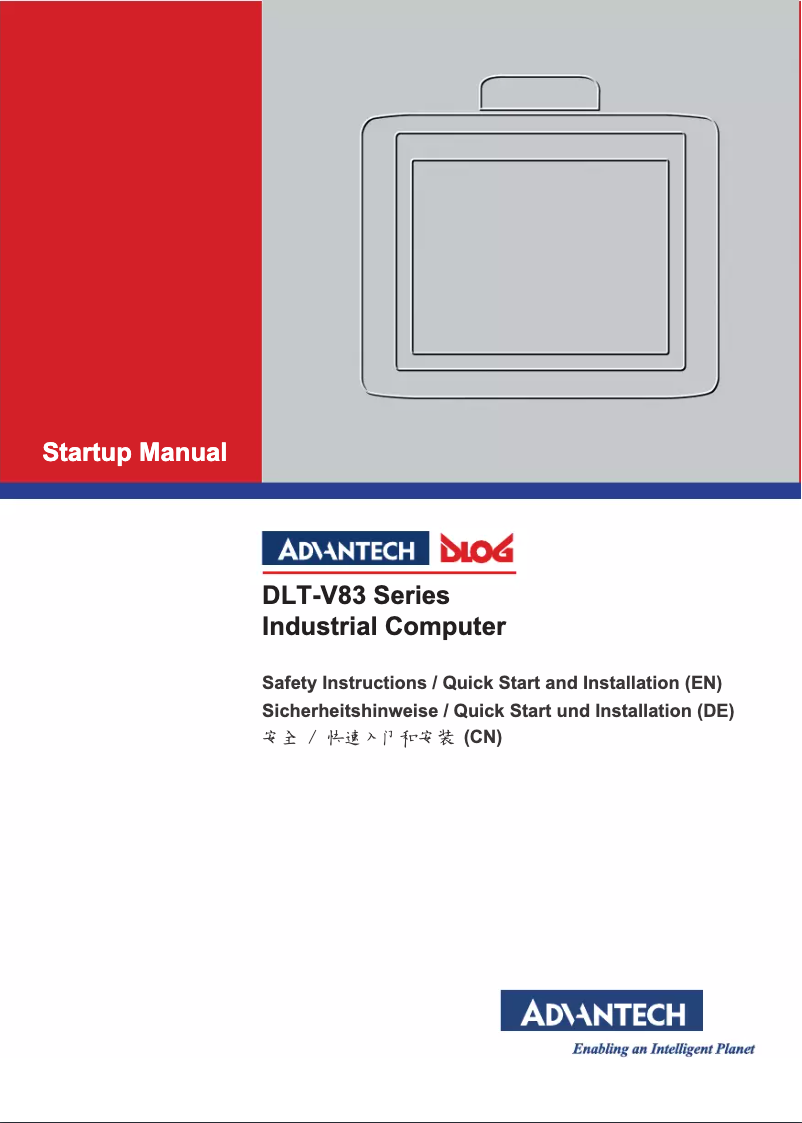 Page n°1 - Manuel utilisateur Advantech DLV8315-4J300F0