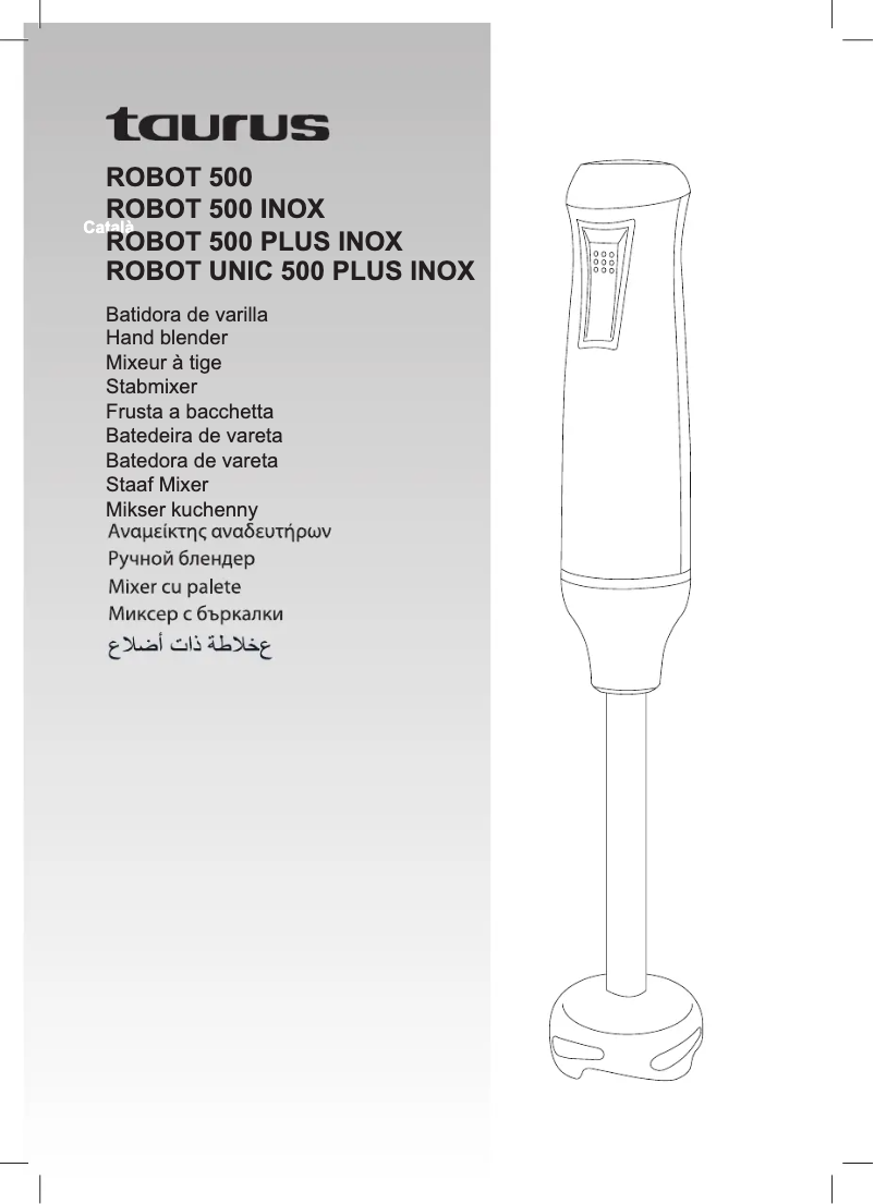 Page n°1 - Manuel utilisateur Taurus Robot 500 Plus Inox