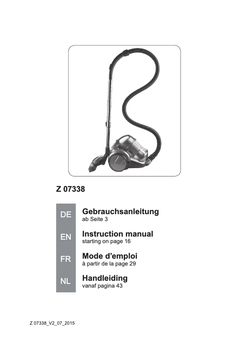 Página 1 del manual Manual de usuario Cleanmaxx 07023