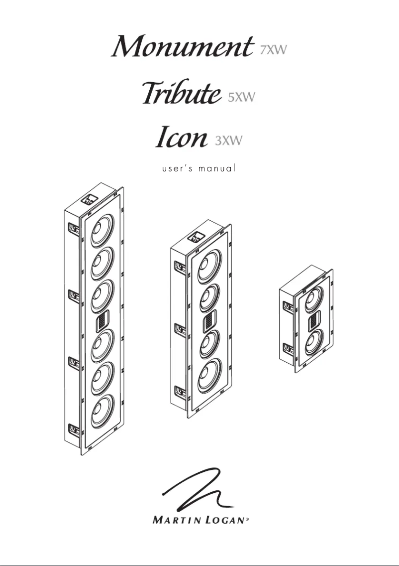 Página 1 del manual Manual de usuario Martin Logan Icon 3XW