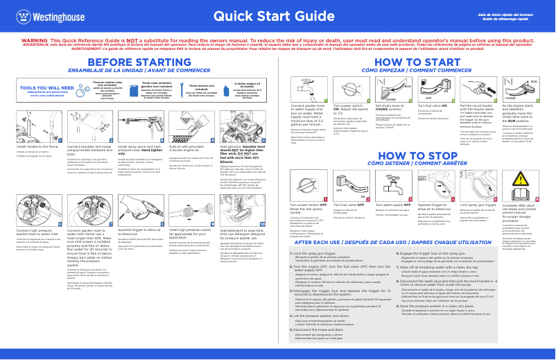 Image de la première page du manuel de l'appareil WPX3800
