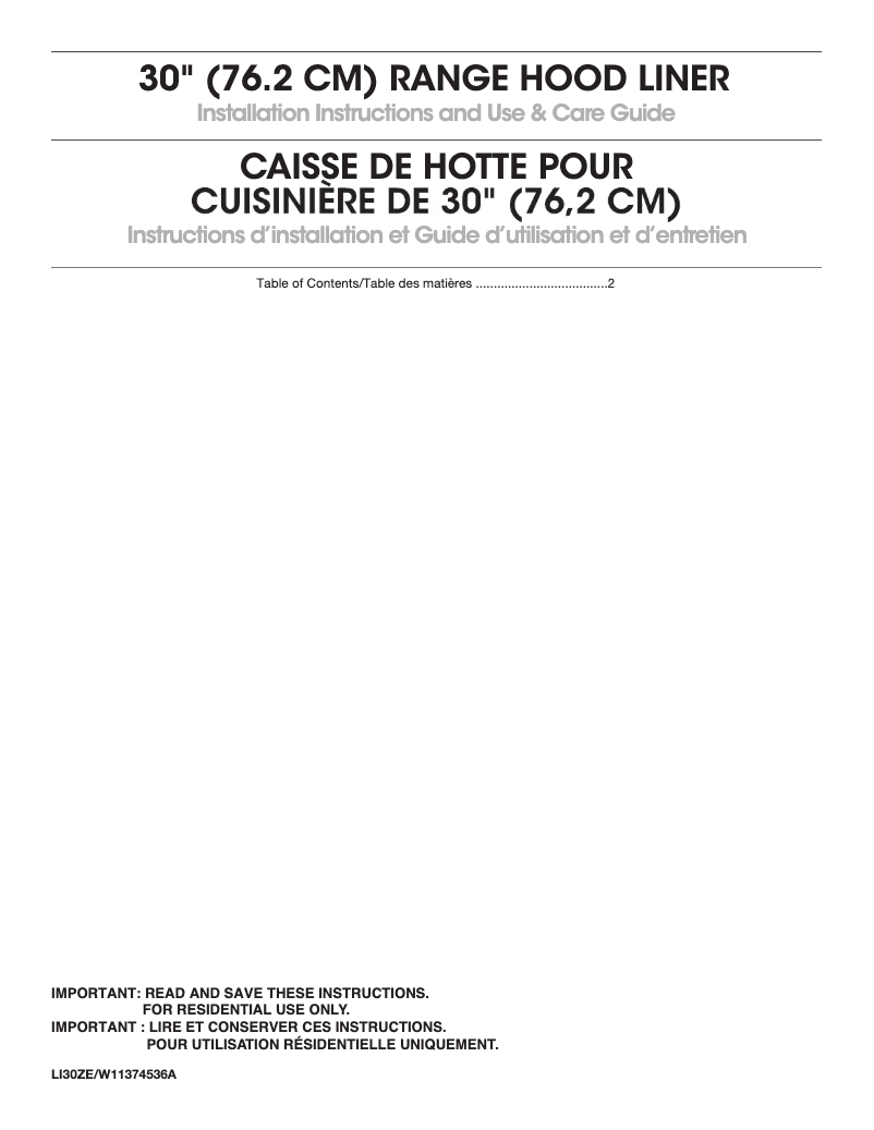 Imagen de la primera página del manual del dispositivo UVL5430JSS