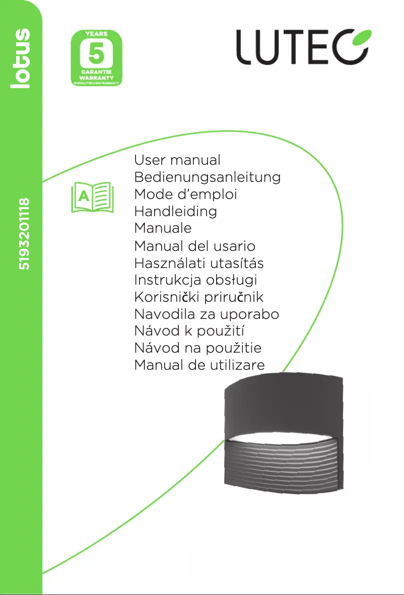 Page 1 de la notice Manuel utilisateur Lutec Lotus