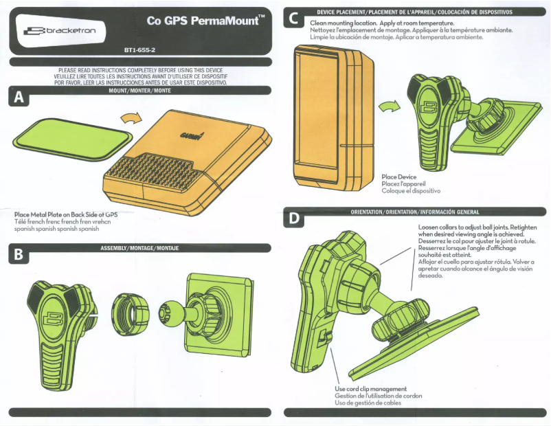 Image de la première page du manuel de l'appareil Co GPS PermaMount