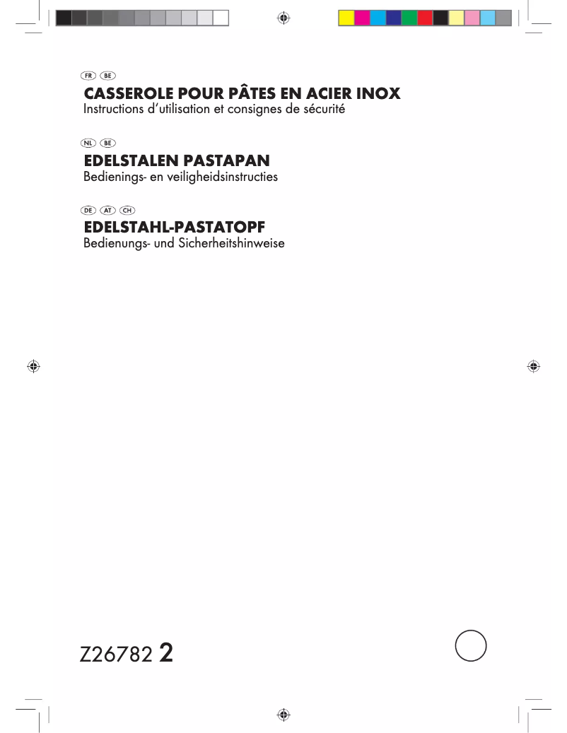 Image de la première page du manuel de l'appareil Z26782