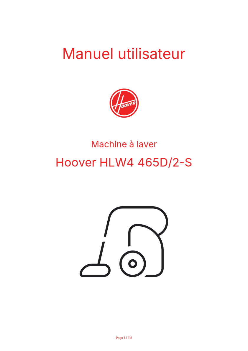 Image de la première page du manuel de l'appareil HLW4 465D/2-S
