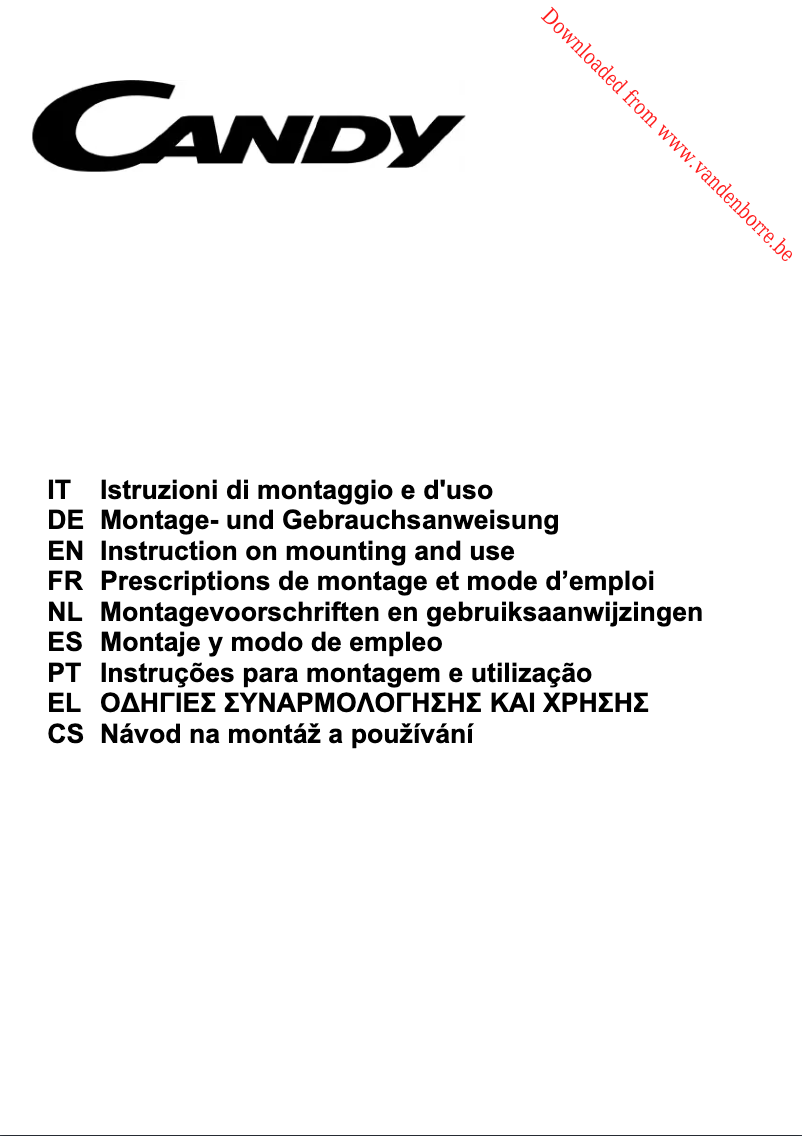 Page 1 de la notice Manuel utilisateur Candy CFT910/4SX