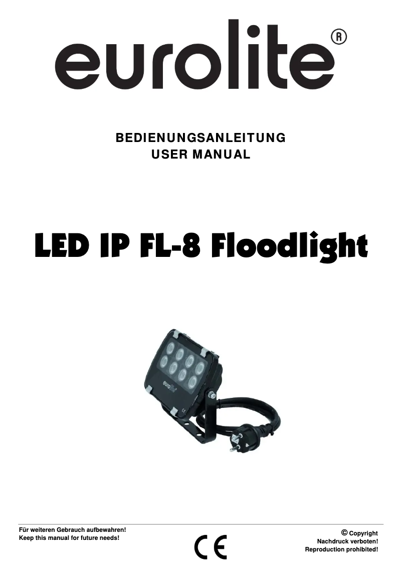Page 1 de la notice Manuel utilisateur Eurolite LED IP FL-8