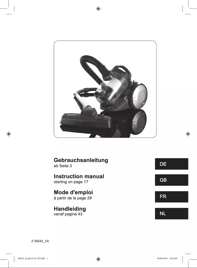 Página 1 del manual Manual de usuario Cleanmaxx Z 09242