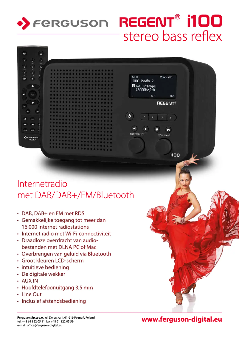 Image de la première page du manuel de l'appareil Regent i100