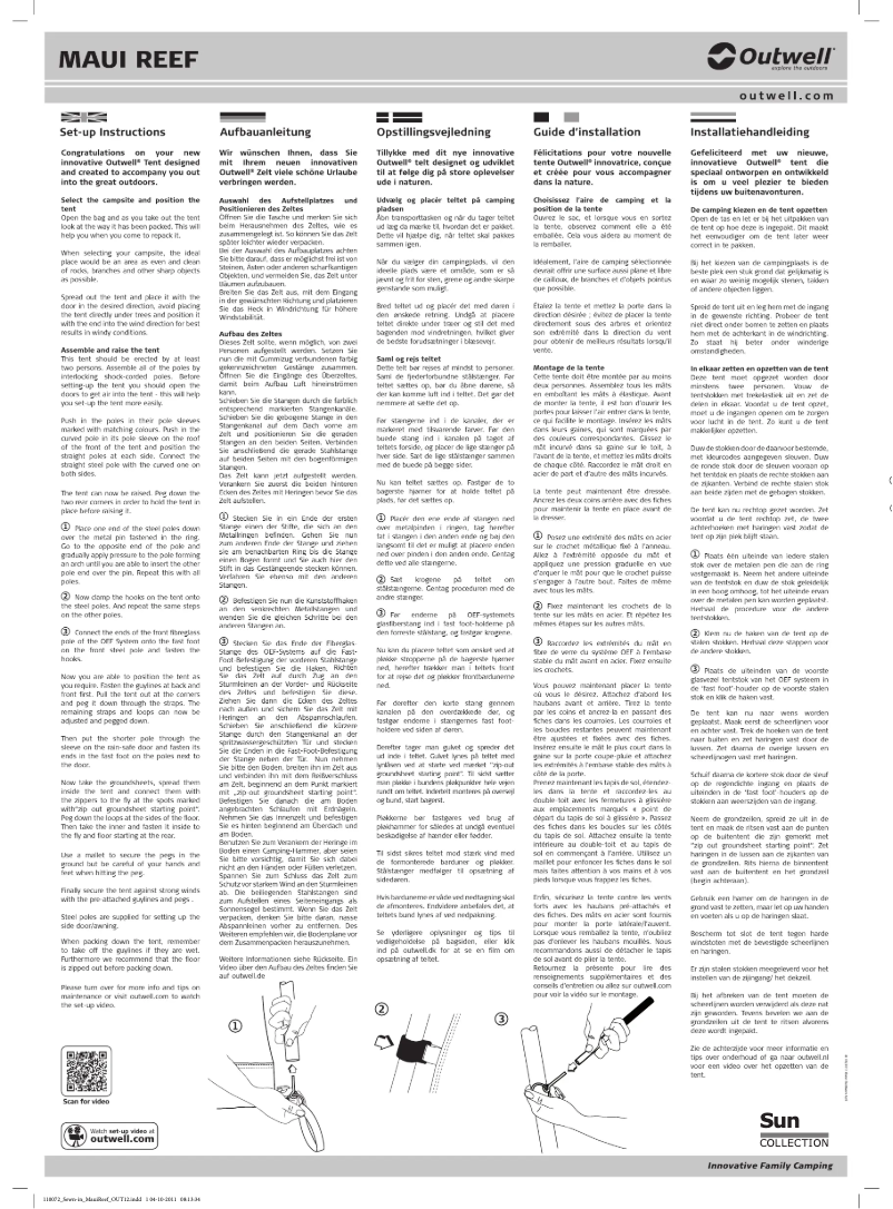 Image de la première page du manuel de l'appareil Sun Maui Reef