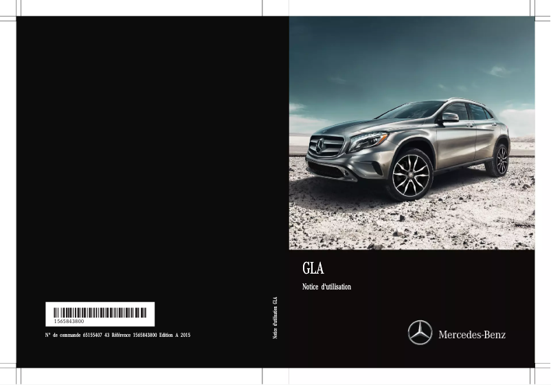 Image de la première page du manuel de l'appareil GLA-Class (2015)
