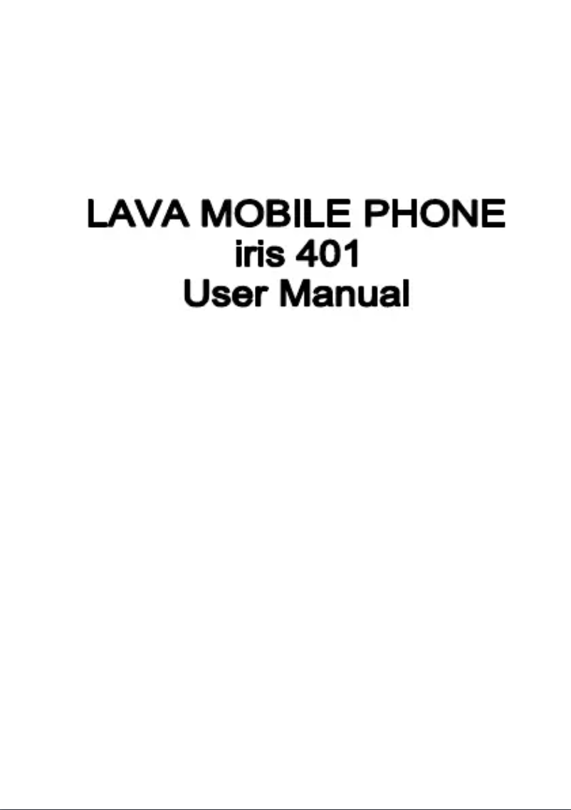 Page 1 de la notice Manuel utilisateur Lava Iris 401