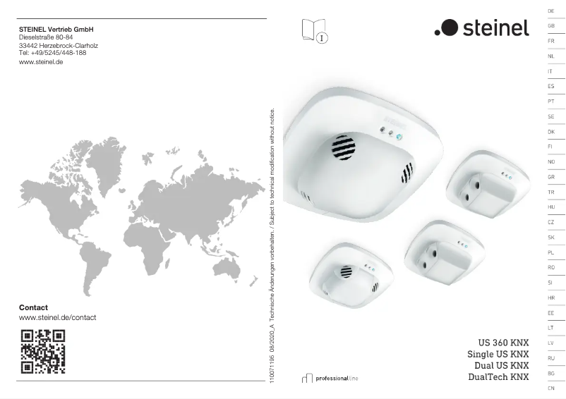 Page 1 de la notice Manuel utilisateur Steinel DualTech KNX