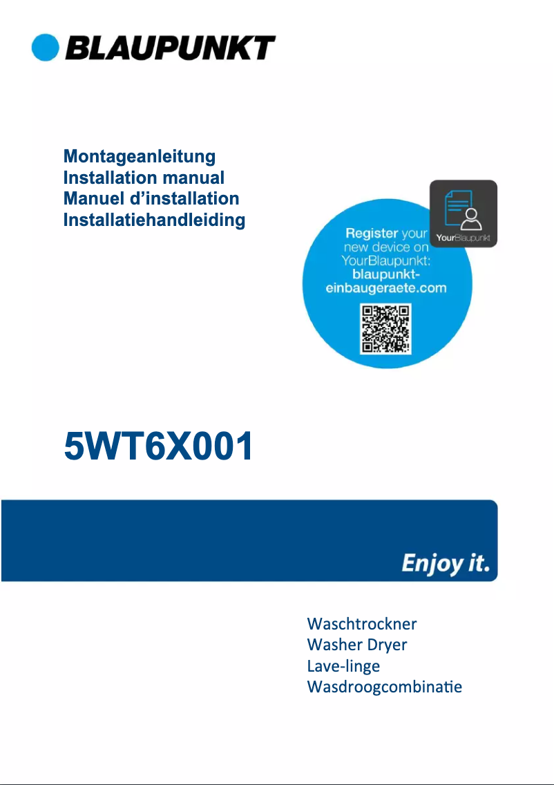 Page n°1 - Guide d'installation Blaupunkt 5WT6X001