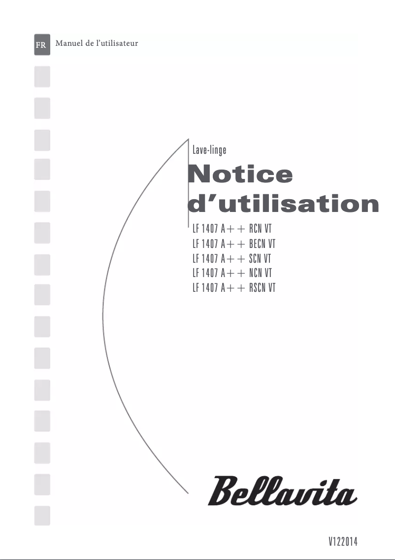 Page 1 de la notice Manuel utilisateur Bellavita LF 1407 A++ RCN VT