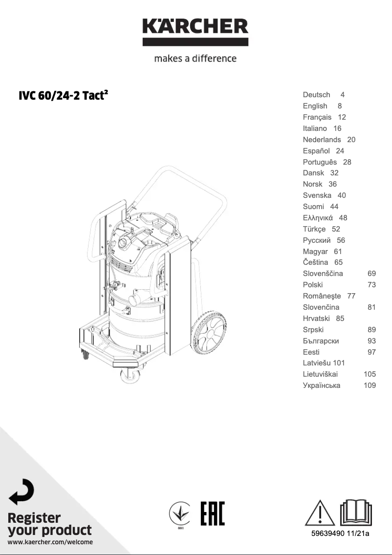 Image de la première page du manuel de l'appareil IVC 60/24-2 Tact²