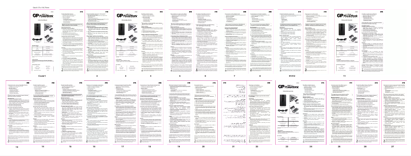 Page 1 de la notice Manuel utilisateur GP 511PB