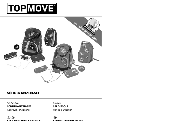 Page n°1 - Manuel utilisateur Topmove IAN 309986