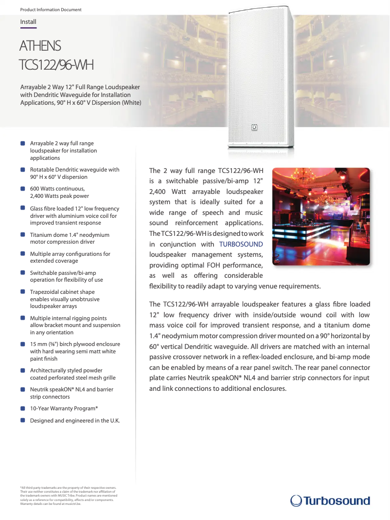 Image de la première page du manuel de l'appareil TCS122/96