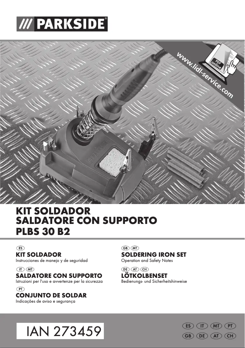 Page 1 de la notice Manuel utilisateur Parkside PLBS 30 B2