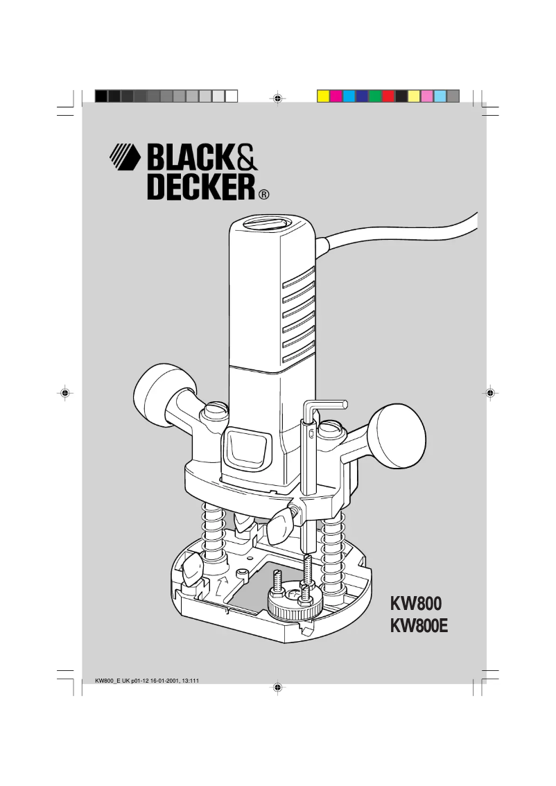 Page n°1 - Manuel utilisateur Black & Decker KW800