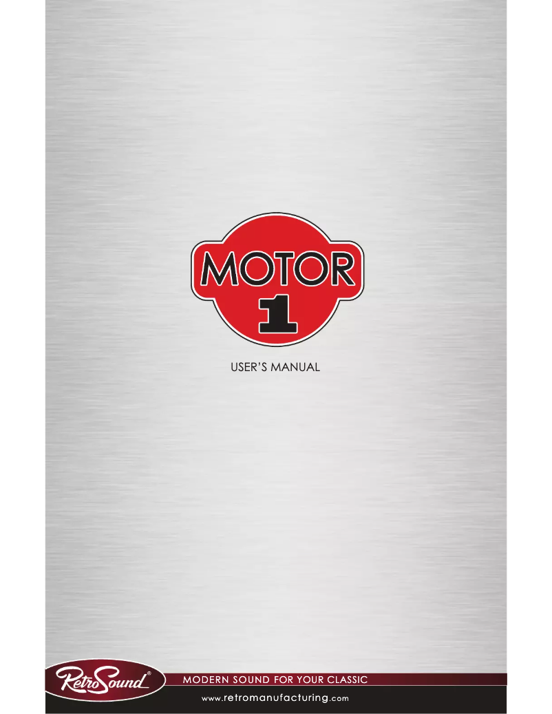 Page 1 de la notice Manuel utilisateur RetroSound Laguna