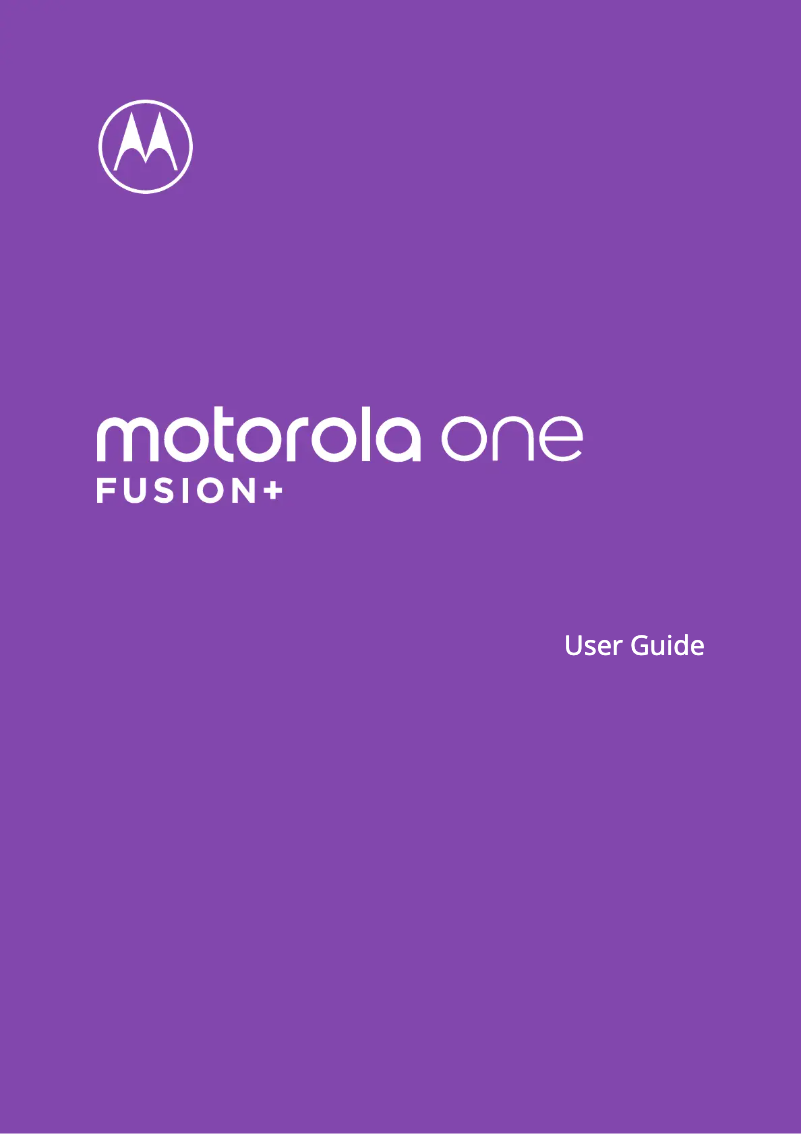 Page n°1 - Manuel utilisateur Motorola One Fusion Plus