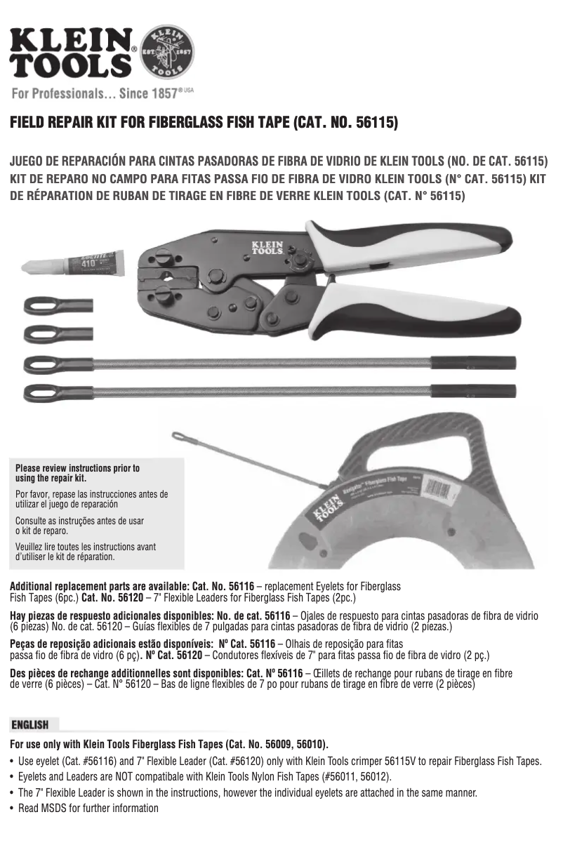 Page n°1 - Manuel utilisateur Klein Tools 56115