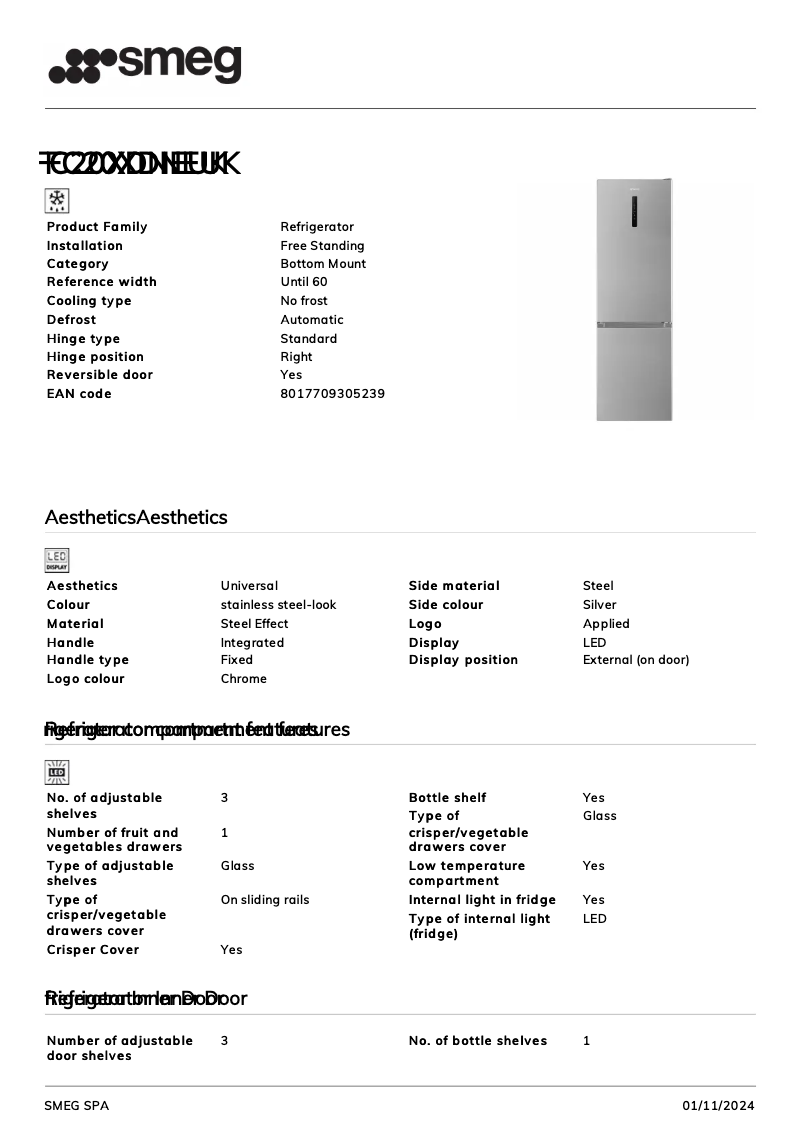 Image de la première page du manuel de l'appareil FC20XDNEUK