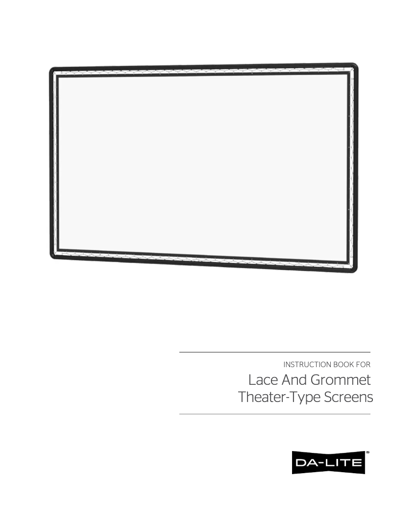 Page n°1 - Manuel utilisateur Da-Lite Lace And Grommet 91555