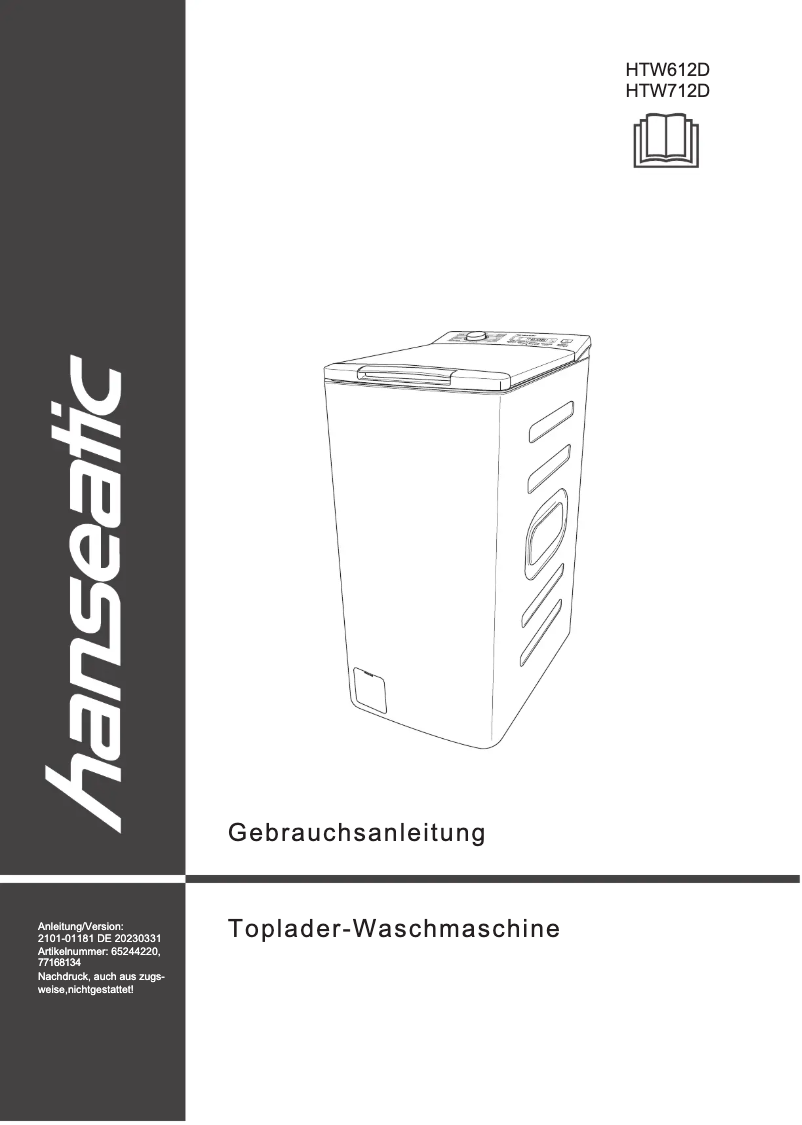 Page n°1 - Manuel utilisateur Hanseatic HTW612D