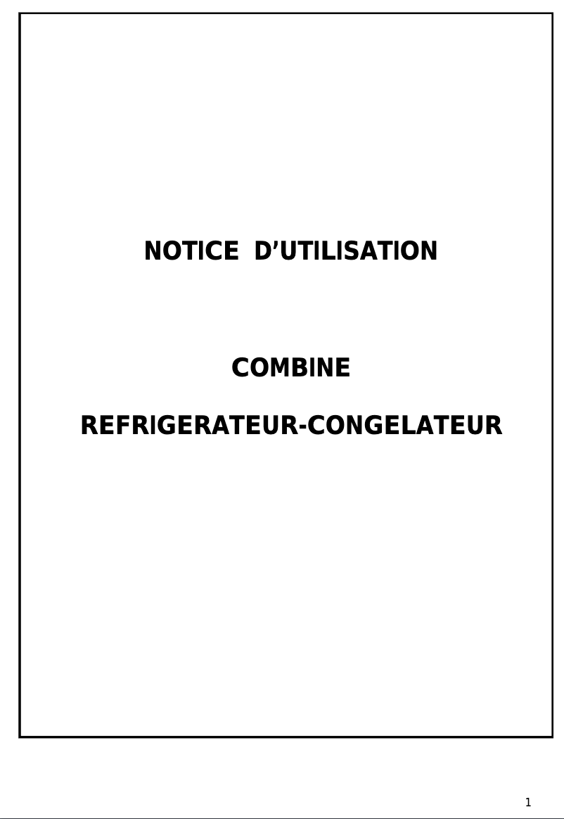 Page n°1 - Manuel utilisateur Curtiss UKMS 340 GPL