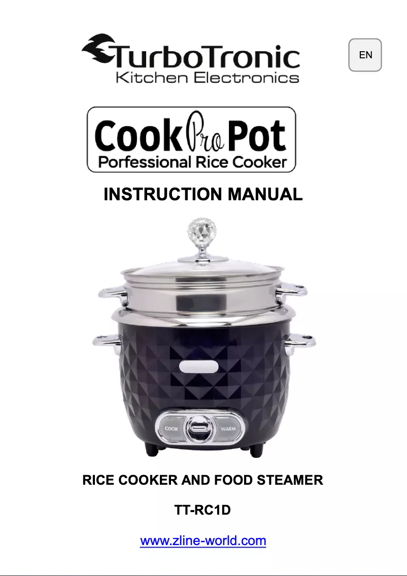 Page 1 de la notice Manuel utilisateur TurboTronic Cook Pro Pot TT-RC1D