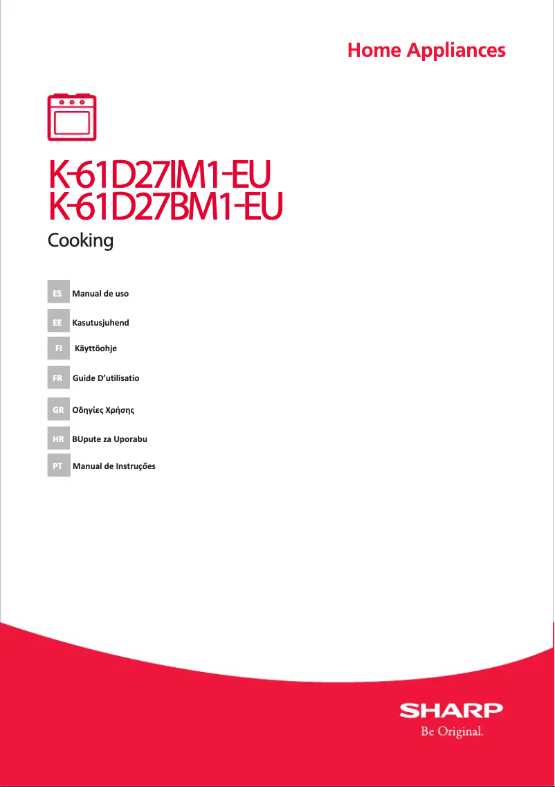 Image de la première page du manuel de l'appareil K-61D27IM1-EU
