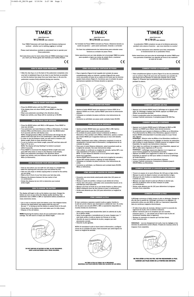 Image de la première page du manuel de l'appareil W178-M620