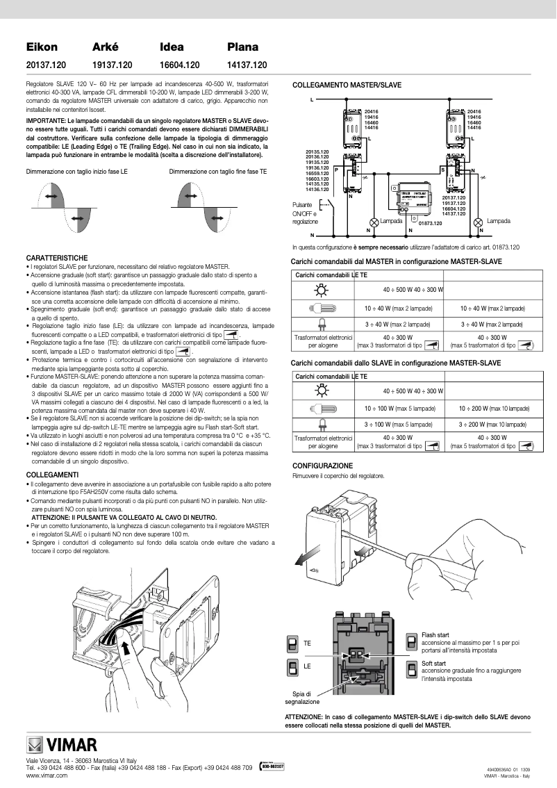 Page 1 de la notice Manuel utilisateur Vimar 20137.120