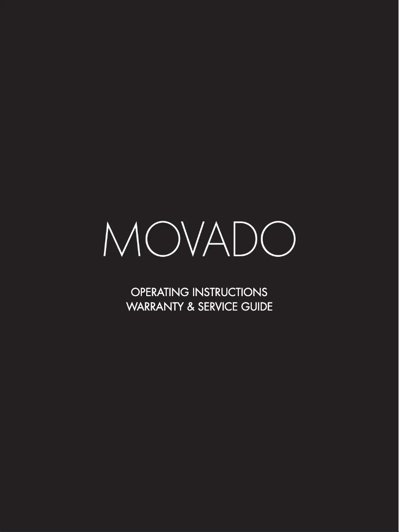 Page 1 de la notice Manuel utilisateur Movado 1881 0607569