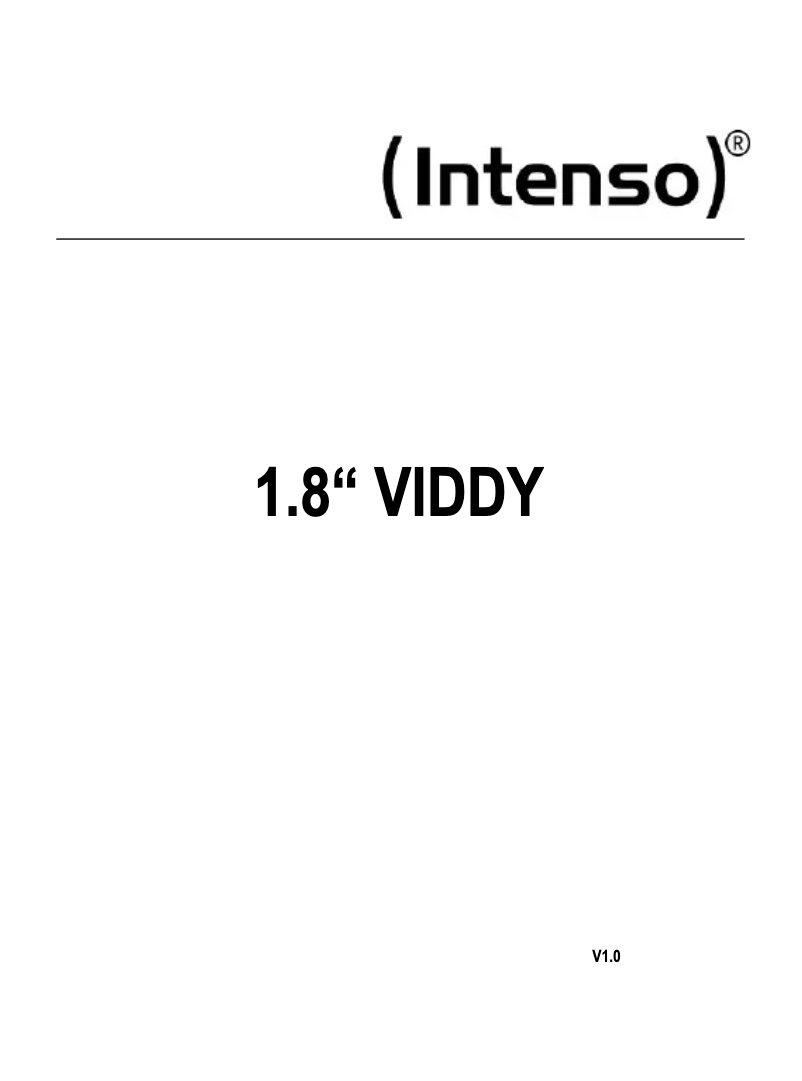 Page 1 de la notice Manuel utilisateur Intenso Viddy