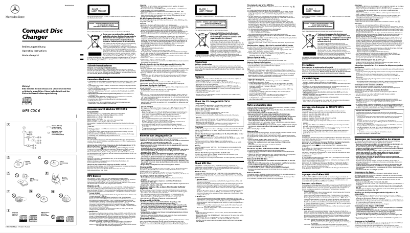 Page 1 de la notice Manuel utilisateur Sony CDX-T70MXDC