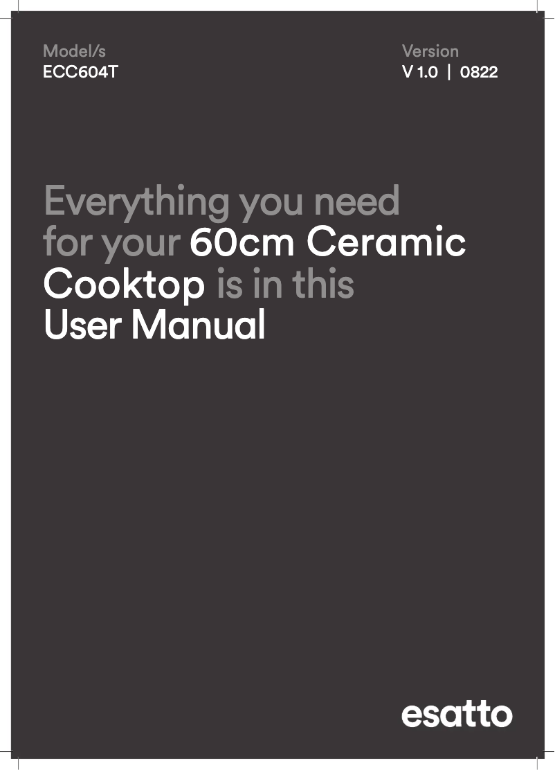 Page 1 de la notice Manuel utilisateur Esatto ECC604T