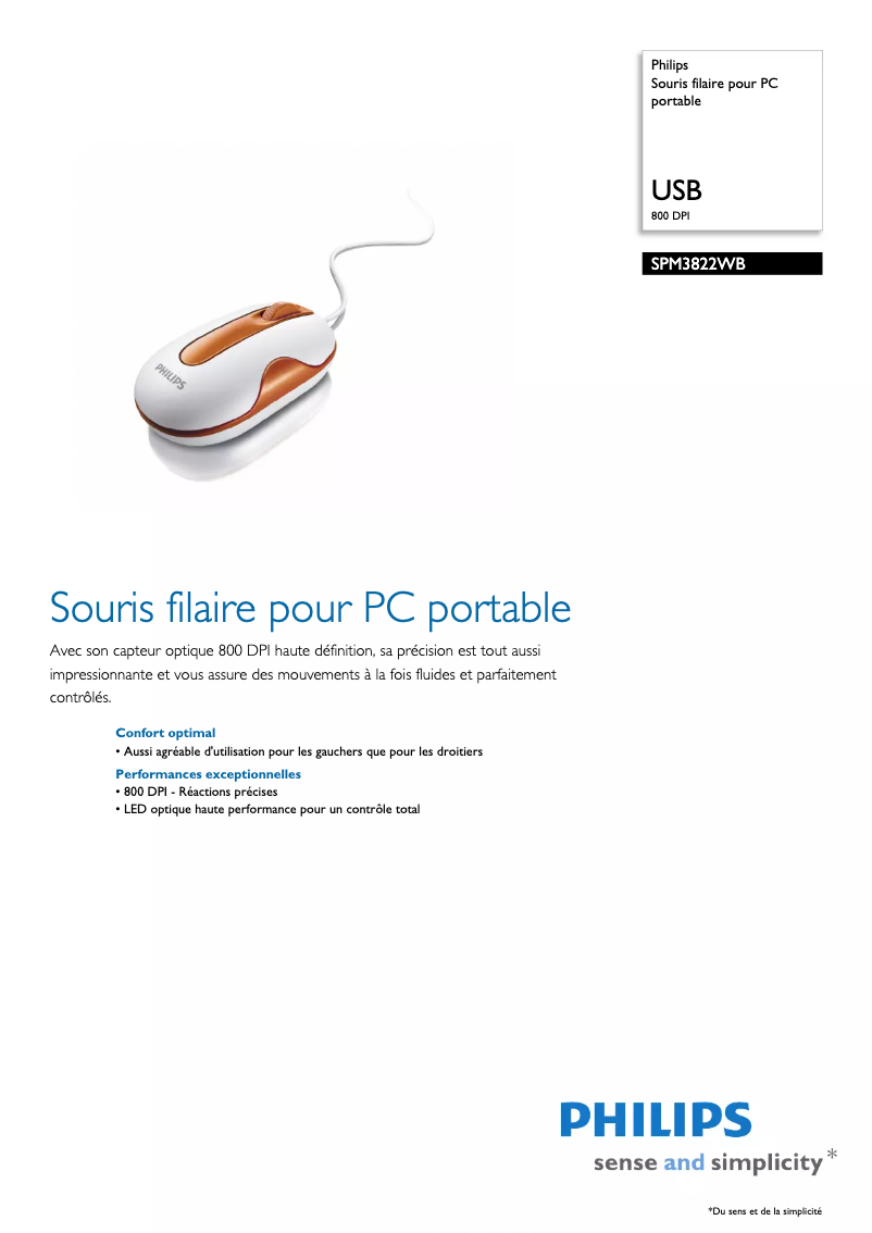 Image de la première page du manuel de l'appareil SPM3822